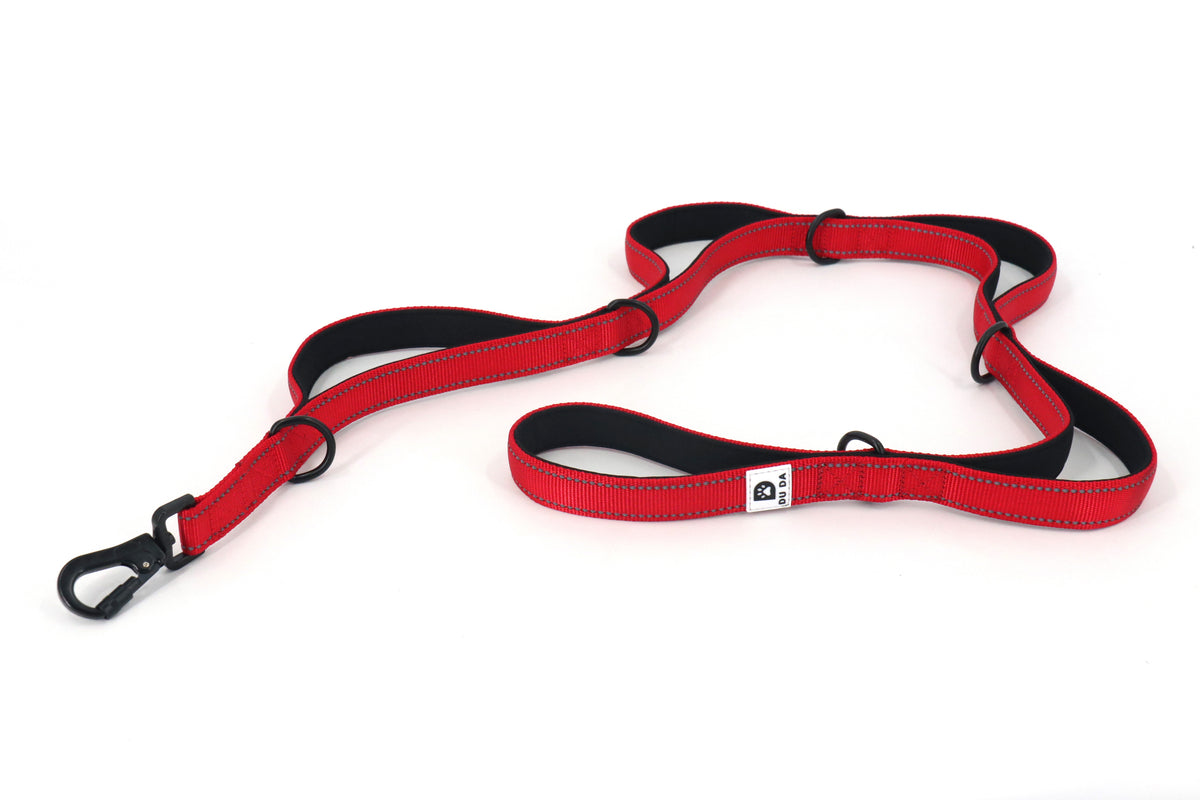 DU DA Pets 5-Handle Dog Leash – Dale Red
